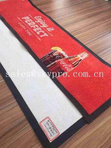 Buy cheap Thin No - woven Slip Wine PVC Rubber Bar Mat Custom Brand Logo Beer Drain Mats Decanters Accessories product