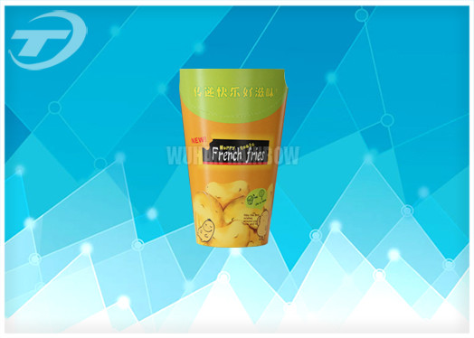 Offset Printing Disposable Paper Popcorn Buckets With Single Side PE Coated