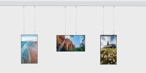 Buy cheap Interactive Shop Window Screen Customized Hanging Window Display Digital Signage product