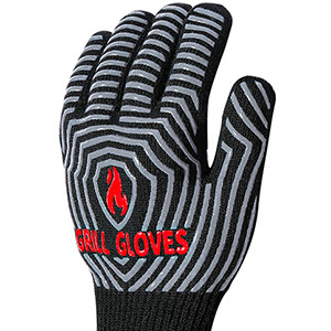 1800°F Extreme Heat Resistant Silicone Non-Slip Oven Gloves, Barbecue, Cooking, Baking Kitchen Gloves