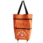 Folding 600D Fabric Shopping Bags Tote Wheel Bag Size Can Extend