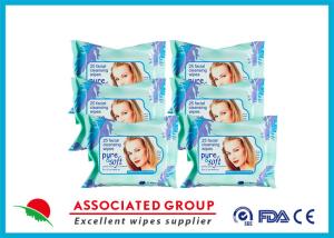 Fresh Scent Makeup Remover Wipes PH balanced Biodegradable 25pcs Personalized
