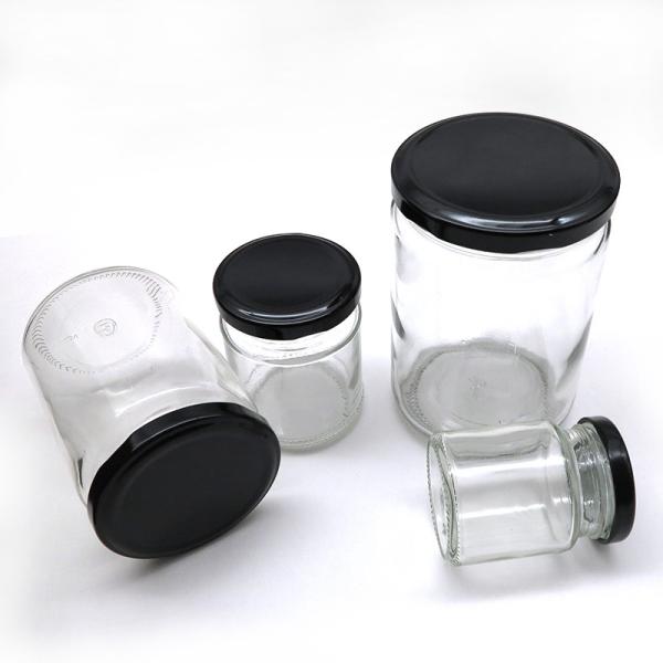 Quality Secure Seal Mini Glass Canning Jars , 500ml / 720ml Round Glass Container for sale