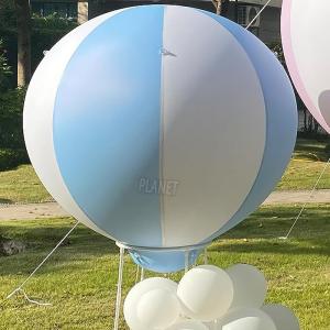 China Outdoor Party Inflatable Hot Air Balloon PVC Decoration Ball Baby Shower Party Balloons With Standing Frame on sale