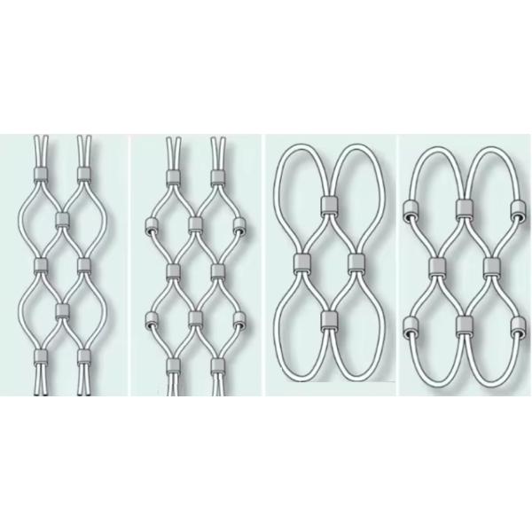 Black Oxide Flexible Stainless Steel Wire Rope Mesh For Aviary Fence