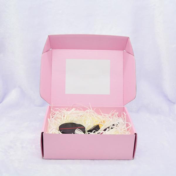 White Pink 210gms C2S Corrugated Mailing Boxes For Clothes
