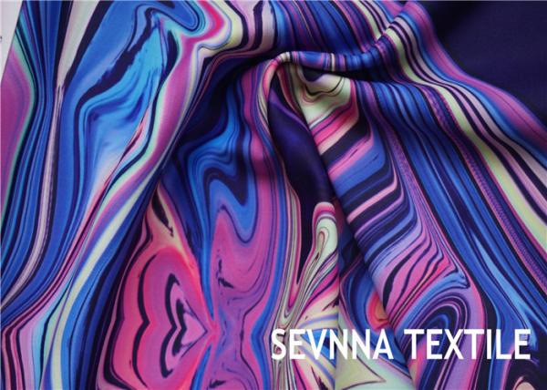 Quality Double Side Printing Poly Spandex Fabric With Double Printing Patterns for sale