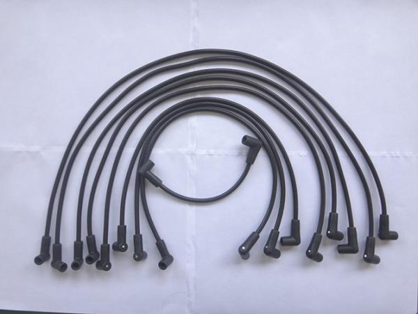 Quality Automotive Ignition Black Spark Plug Wire Sets with Smooth Flat Surface for sale