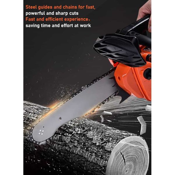 700W 2 Stroke Gas Powered Chain Saw 25cc For Trees Firewood Cutting