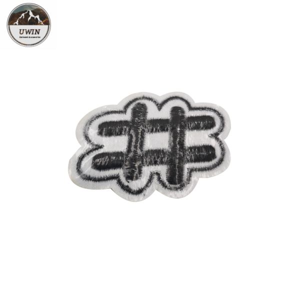 Eco Friendly Woven Sew On Letter Patches Customized Color For Handbags / Hats