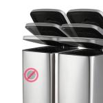 Rectangular 20 Litre Double Compartment Trash Can