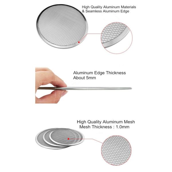 Seamless Rim Aluminium Pizza Pan , Round Pizza Trays Cookware Bakeware 1mm Thickness