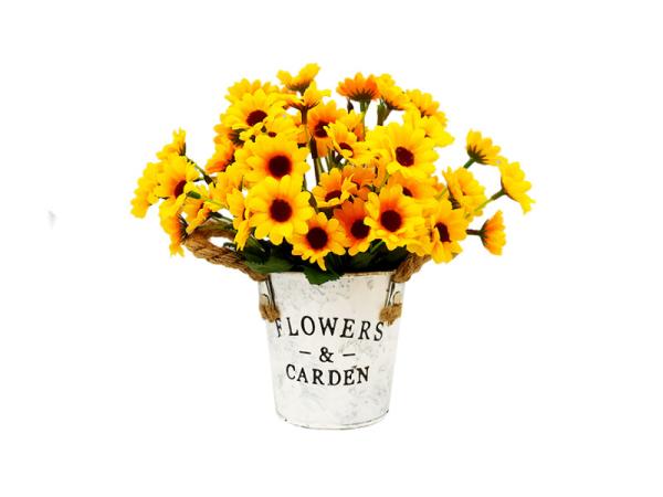 Quality Custom Dehydrated Dried Sunflower Arrangements Yellow In Vase for sale