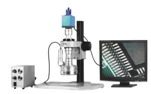 Buy cheap 3D High-power Motorized Video Zoom Microscope With Built-in Adjustable LED Ring product