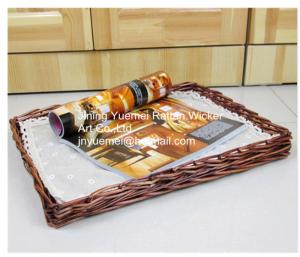 Buy cheap 2016 wicker tray wicker pallet wicker storage tray square shape product