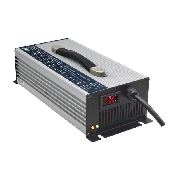 Quality Silver 24V Li Ion Charger 65A Intelligent Lithium Battery Charger for sale