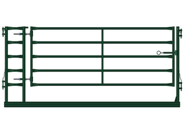 Quality Green Portable Livestock Fence Panels , Sheep / Goat Corral Panel With Gate for sale