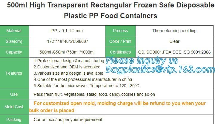Blister large clear plastic fruit container with lid for fruit packaging,blister fruit box /container/ fruit Tray/ Clear