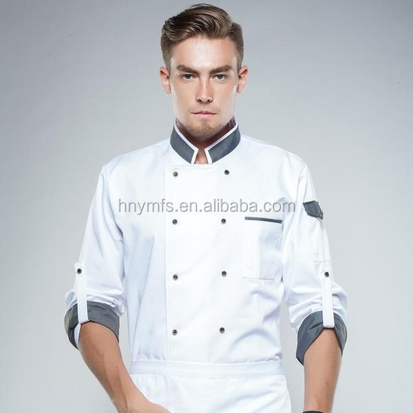 Quality New Products Custom Soft Chef Garment Double Row Buttons Cooking Uniform for food industry for sale