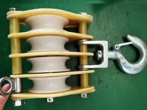 Buy cheap 30KN Transmission Line Stringing Tools Insulated Nylon Sheave Hoisting Tackle product