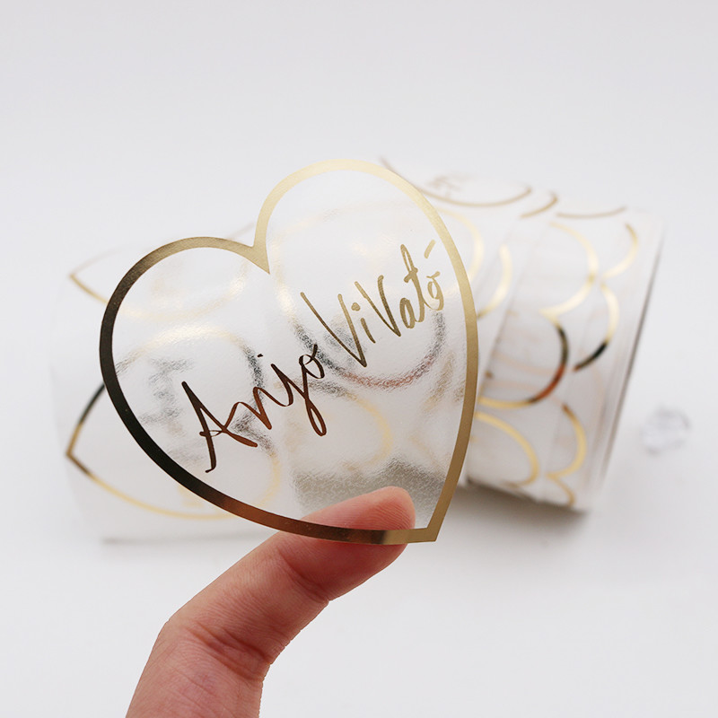 1.57in Transparent Glossy Plastic Clear Vinyl Stickers Paper Recycled Cosmetic Use