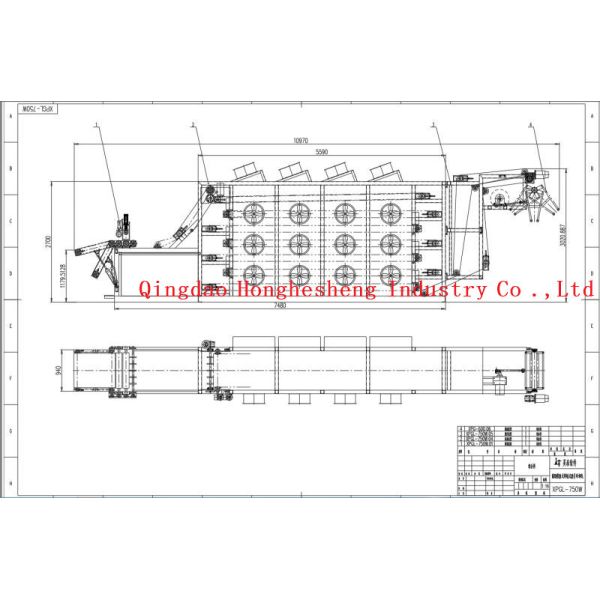 Horizontal Mesh Belt Batch Off Cooler For Soft Rubber