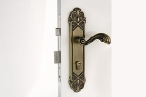 China Residential Mortise Lockset  / Mortise Style Lock Spray Alluvia Gold on sale