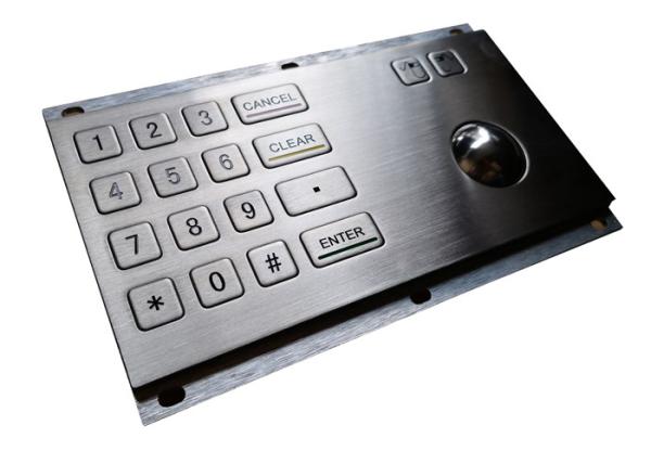 Quality 150mA 16 Key PS/2 IP65 Industrial Keyboard With Trackball for sale