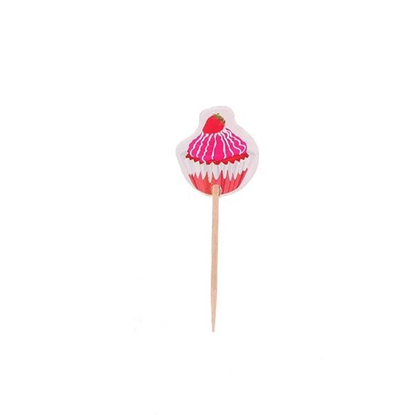 Quality CMYK Printing Baking Cake Birthday Paper Cupcake Topper for sale