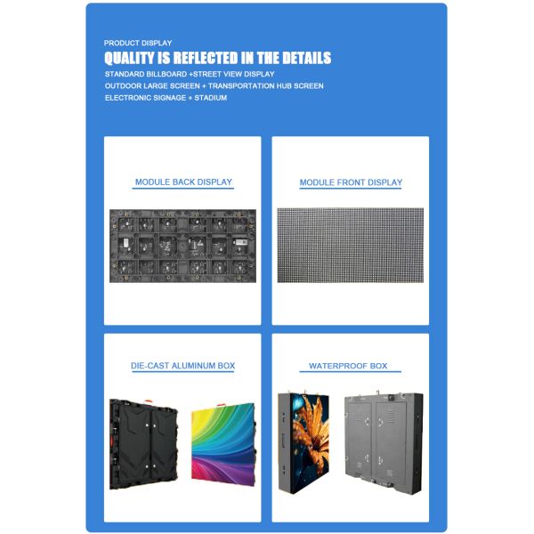 Customized LED Display Module Full Color Outdoor LED Display Screen Video Wall