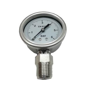China PG20-2.5 Stainless Steel Pneumatic Pressure Gauge on sale