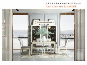 China American style Dining room furniture factory sale for Villa house interior designer Custom the table and wine Cabinets on sale