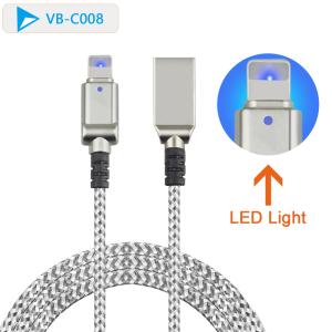 Buy cheap IPhone 7 6 5 6s Plus Led Light USB Cable Male To 8 Pin Male Lightweight Portable product