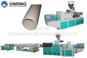 Profile Twin Screw PVC Pipe Extrusion Line , Plastic Tube Making Machine Low Noise