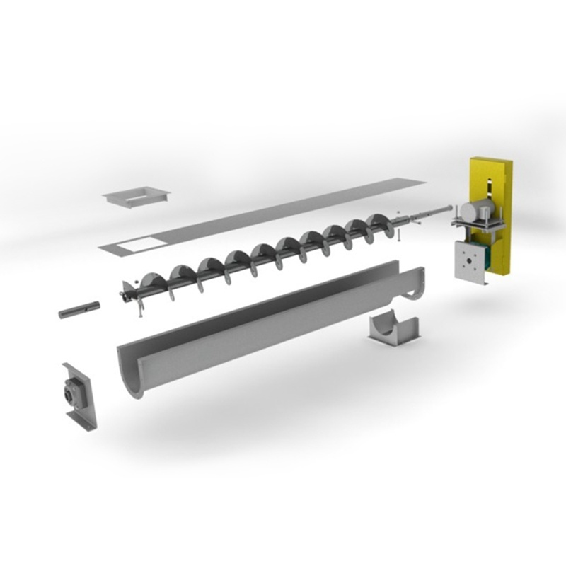 Custom High Speed Conveying Machinery Flexible Worm Counter Current Flow Screw Conveyor