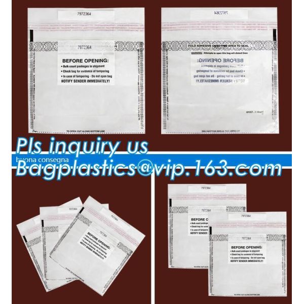 money locking security bag courier plastic bag, plastic self adhesive evidence bag/security bag, Temper-Evident Bags, De