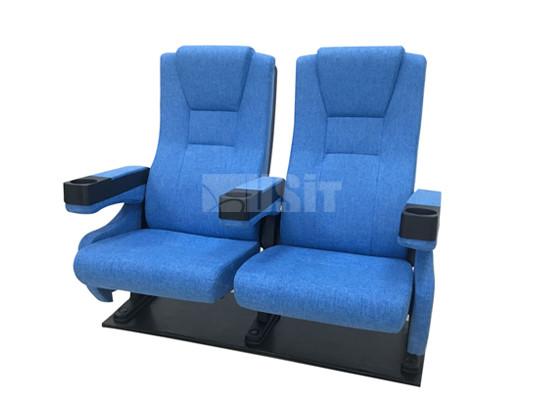 Quality 580mm Fabric Covered Public Theater Seating Customized Tip Up Theatre Chairs for sale