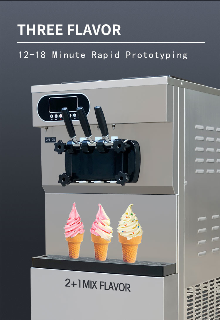 Table Top Commercial Ice Cream Machine 25-28l 5.8l Soft Serve Maker