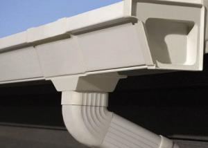 China Vinyl Rain Gutters Plastic PVC Rain Gutters Pipes OEM For Roof on sale