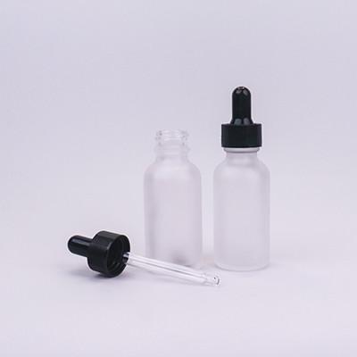 Quality 20/400 Frosted Dropper Bottles Clear Empty Eye Dropper Bottle For Essential Oil for sale