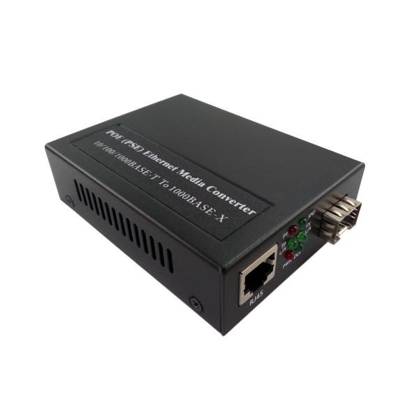 Quality Fast Ethernet 10Mbps 100Mbps PoE PSE Fiber Media Converter All In One for sale