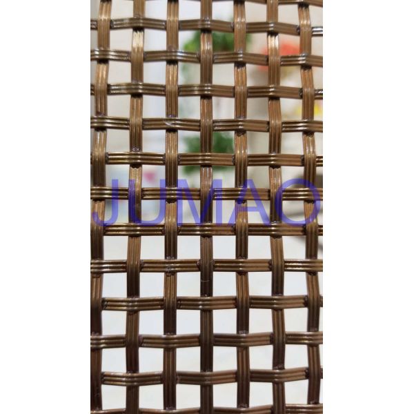 Customized Decorative Wire Mesh Cabinet Inserts Smaller Gauge Crimped Wire