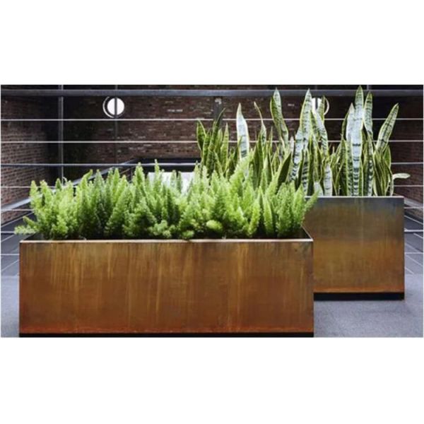 Corten Steel Rectangular Planters Box