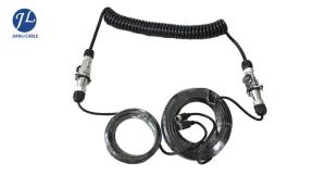 Buy cheap Flexible Spiral Rear View Camera Cable With Heavy Duty 5 Pin Trailer Socket product