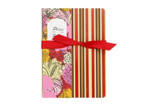 Buy cheap Stripe Custom Printed Notebooks , Personalised Writing Journal Bookmark Bow Found product
