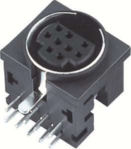 Buy cheap Mini Din Connector 8pin female Socket S terminal product