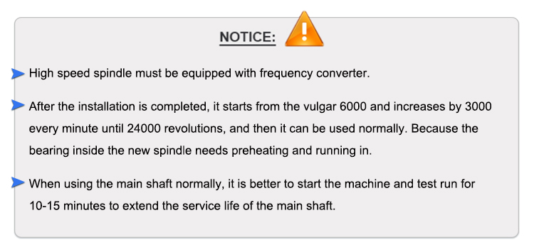 24000rpm Operating Speed Automatic Tool Change Spindle Motor for CNC Spindle Machine