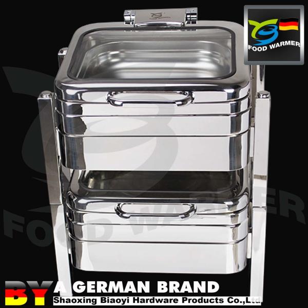 Quality Square GN2/3 Catering Chafing Dish With Compact Storage Stackable 3 In 1 Frame for sale