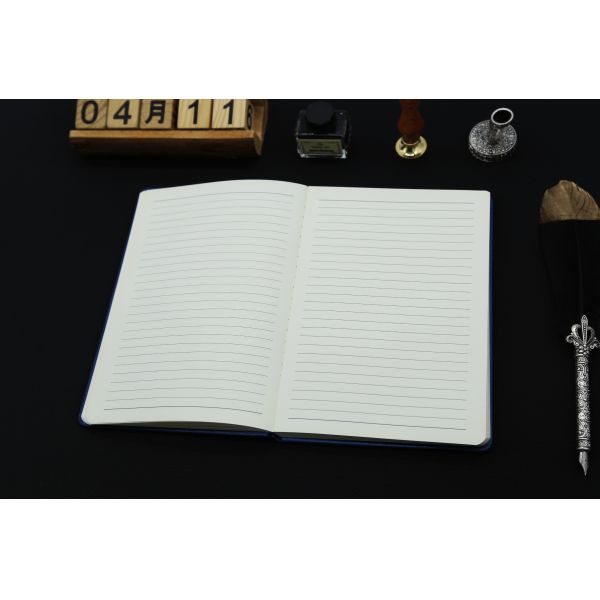 A5 Classic Ruled Lined Notebook , Dark Blue Personalised Organiser Diary
