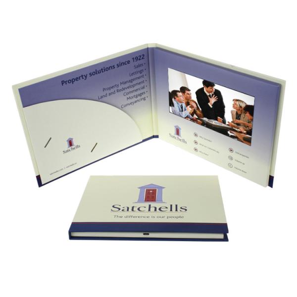 Quality 7 Inches IPS LCD Video Greeting Card 128MB A5 With Light Sensor for sale